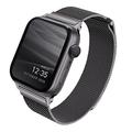 Apple Watch Series Ultra 2/Ultra/10/9/8/SE (2022)/7/SE/6/5/4/3/2/1 UNIQ Dante Milanese Strap - 49mm/45mm/44mm/42mm - Grafiitti